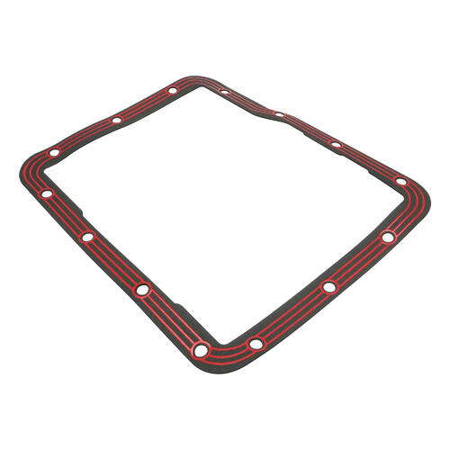 RTS Transmission Pan Gasket, GM Powerglide, Red Silicone Bead w/Steel Core, LubeLocker Style, 1.25mm Thick, Each