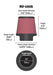 RU-1005 K&N Universal Clamp-On Air Filter