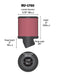 RU-1750 K&N Universal Clamp-On Air Filter
