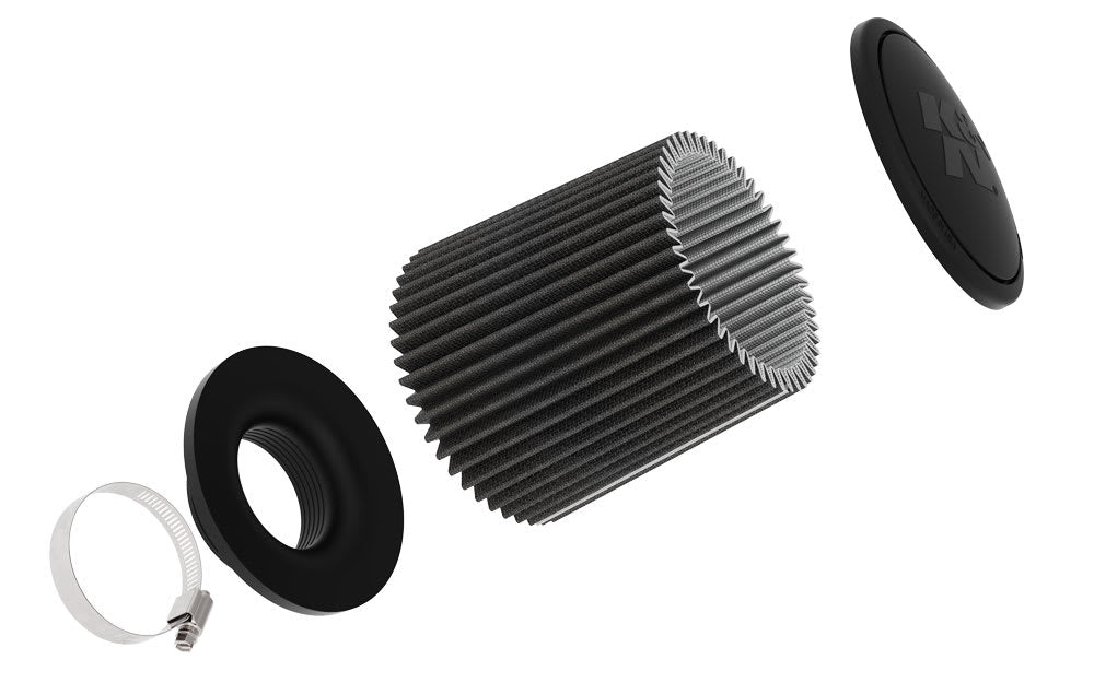 RU-3109HBK K&N Universal Clamp-On Air Filter - 3"FLG, 6"B, 5-1/4"T, 9"H