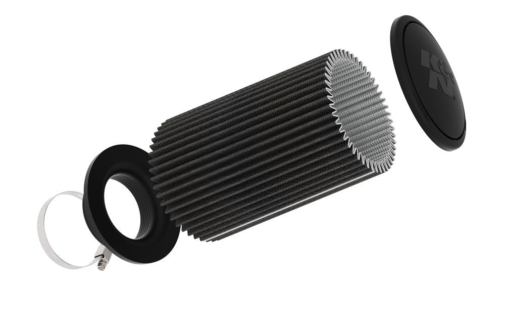 RU-3111HBK K&N Universal Clamp-On Air Filter - 3-1/2"FLG, 6"B, 5-1/4"T, 9"H