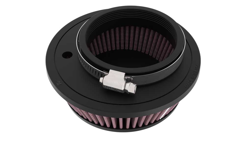 RU-4480 K&N Universal Clamp-On Air Filter - 4-1/16" FLG, 6-7/8"B, 5-7/8"T, 2-3/16"H, W/SMOG PORT