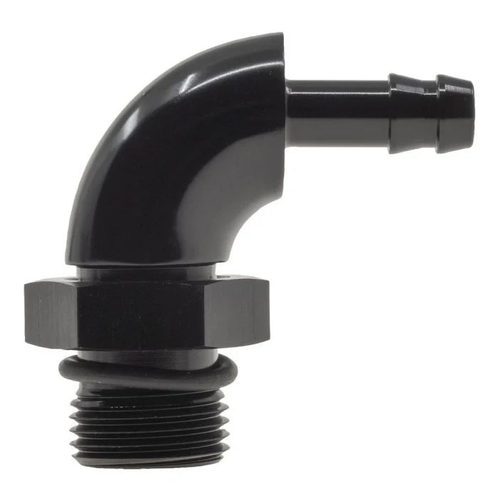 AN-8 ORB to 5/16IN Barb 90DEG Swivel