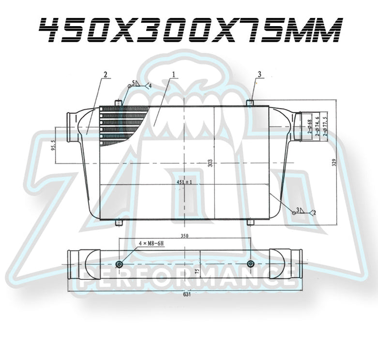 Zoo Performance - Street Series 75mm Intercooler