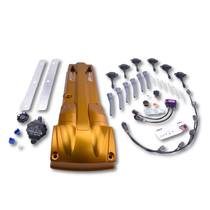 Platinum Racing Products - Billet Rocker Cover and Integrated Ignition Coil kit - Ford Barra 4.0L