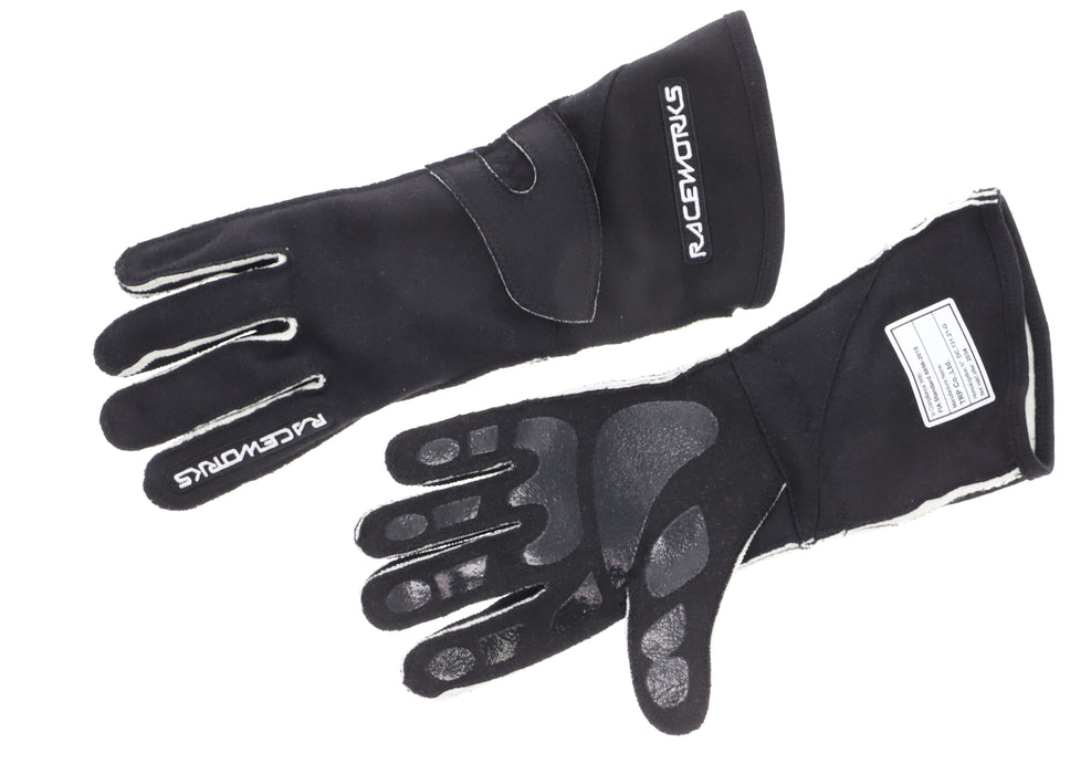 RACEWORKS BLACK GLOVES FIA APPROVED