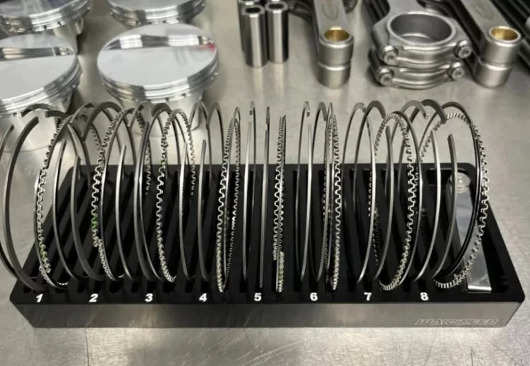 Warspeed Billet Anodised Piston Ring Organisation Tray with SP Tools Feeler Gauge Set
