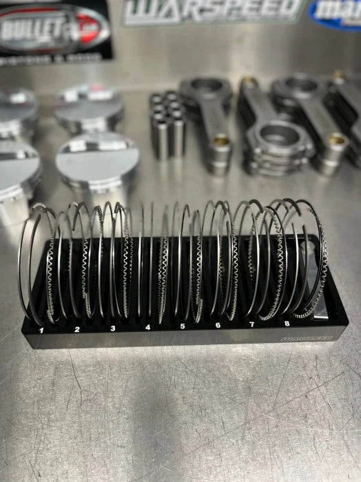Warspeed Billet Anodised Piston Ring Organisation Tray with SP Tools Feeler Gauge Set