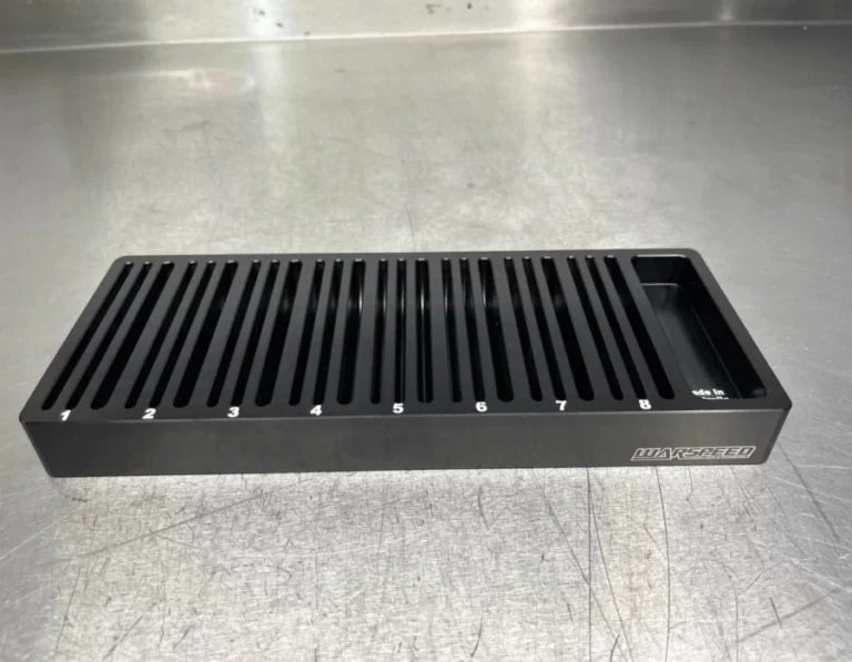 Warspeed Billet Anodised Piston Ring Organisation Tray with SP Tools Feeler Gauge Set