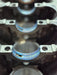 close-up of main bearing installation inside engine block