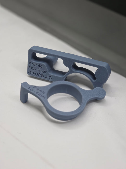 3d printed weld on fitting jig with white background