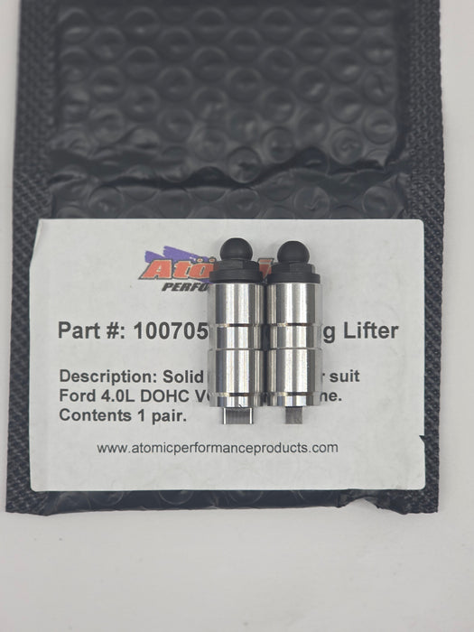 silver and black solid checking lifter on black bubble mailer with label