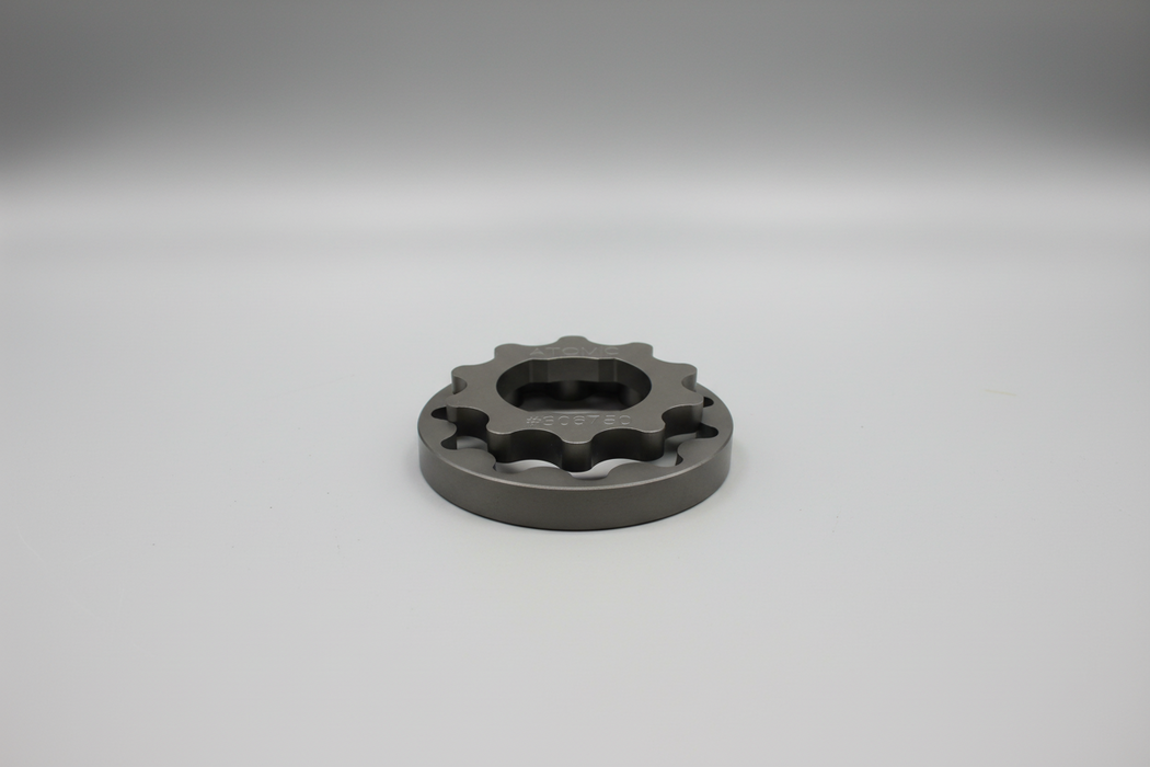 steel oil gears on a white background