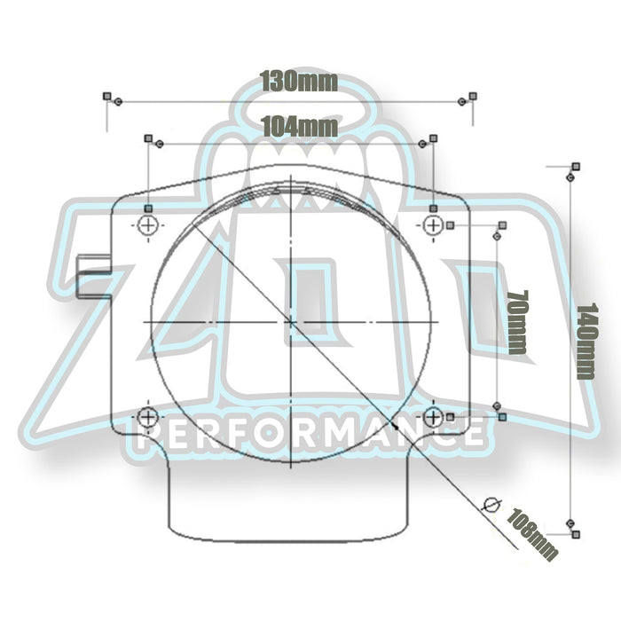 Zoo Performance - 108mm LS Cable Billet Throttle Body