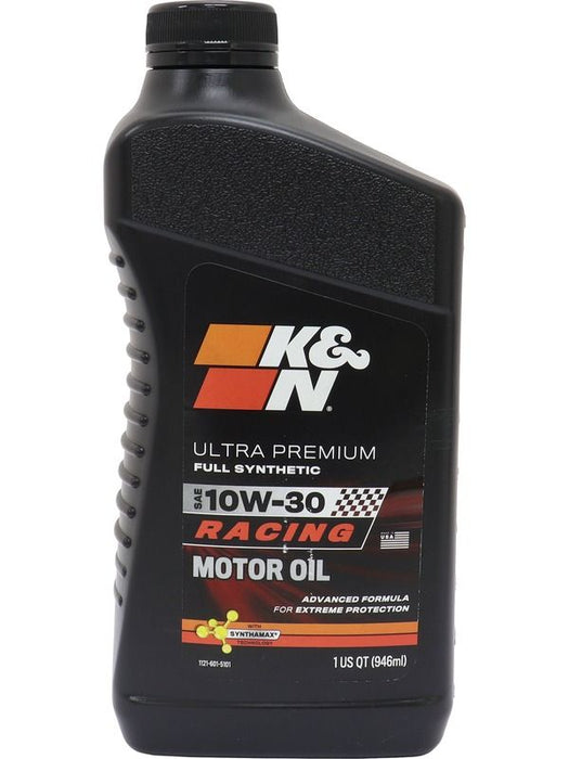 104099 K&N Ultra Premium Full Synthetic 10W-30 Racing Motor Oil 1 Quart Bottle (946ml)