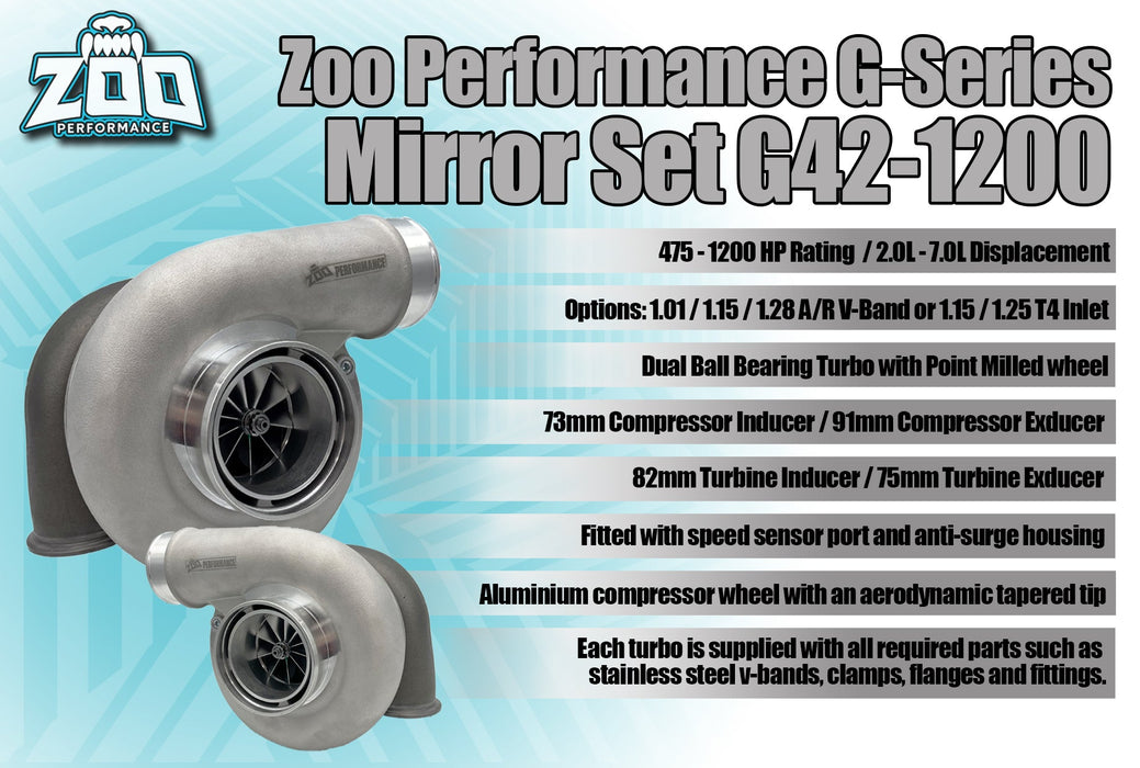 Zoo Performance - Mirror Set G42-1200HP Series 73mm Turbo