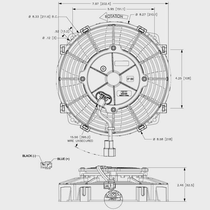 Maradyne 8In Champion Series 12V Fan