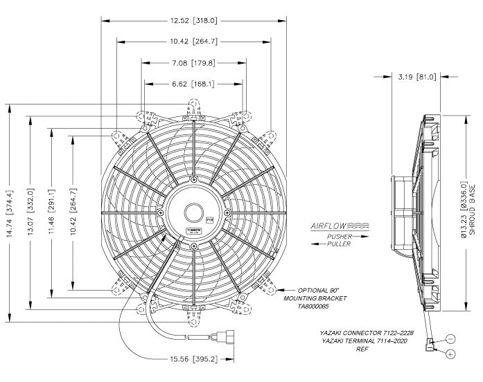 Maradyne 12In Champion Series 12V Fan 225W