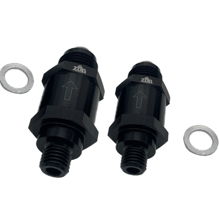 Zoo Performance - -AN to Metric One Way Valve with washer