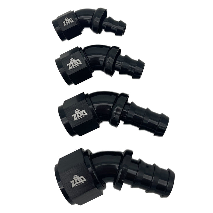 Zoo Performance - 400 Series 45 Deg Hose Ends (Push Lock)