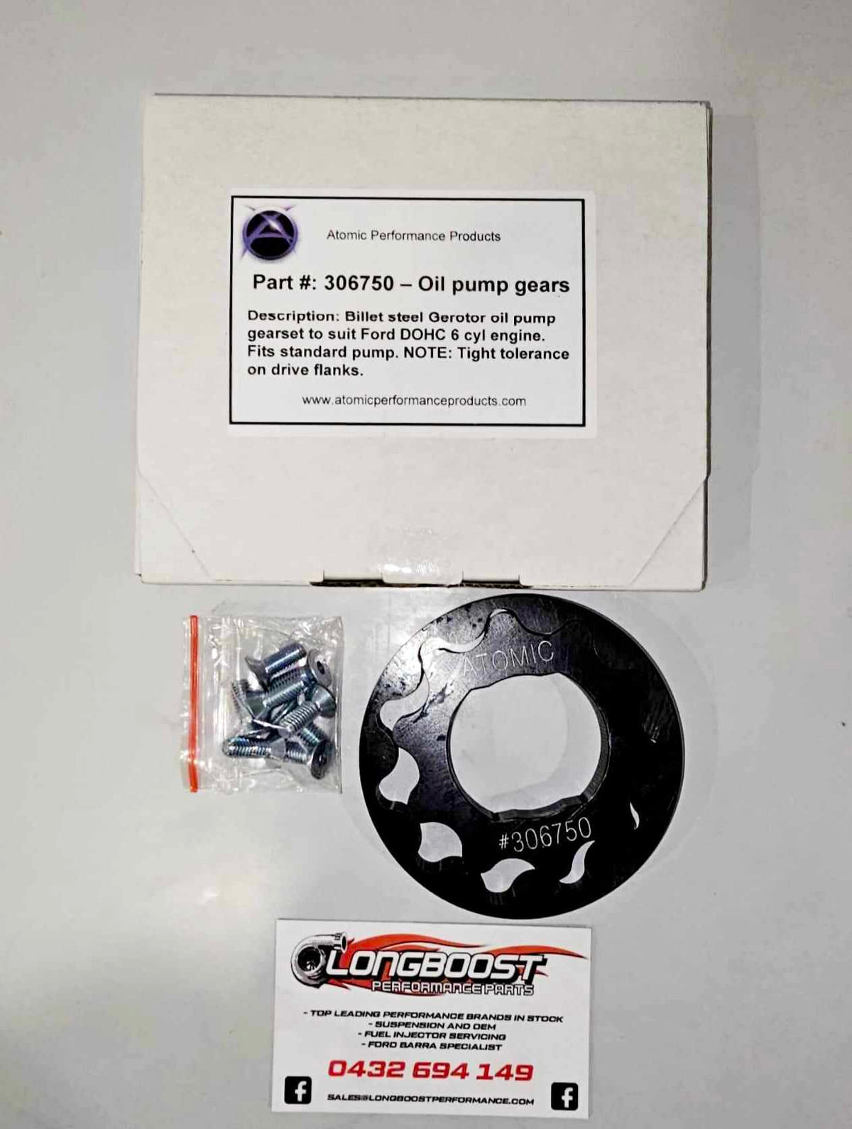 Atomic Billet Oil Pump Gears Ford DOHC Barra — LongBoost Performance Parts