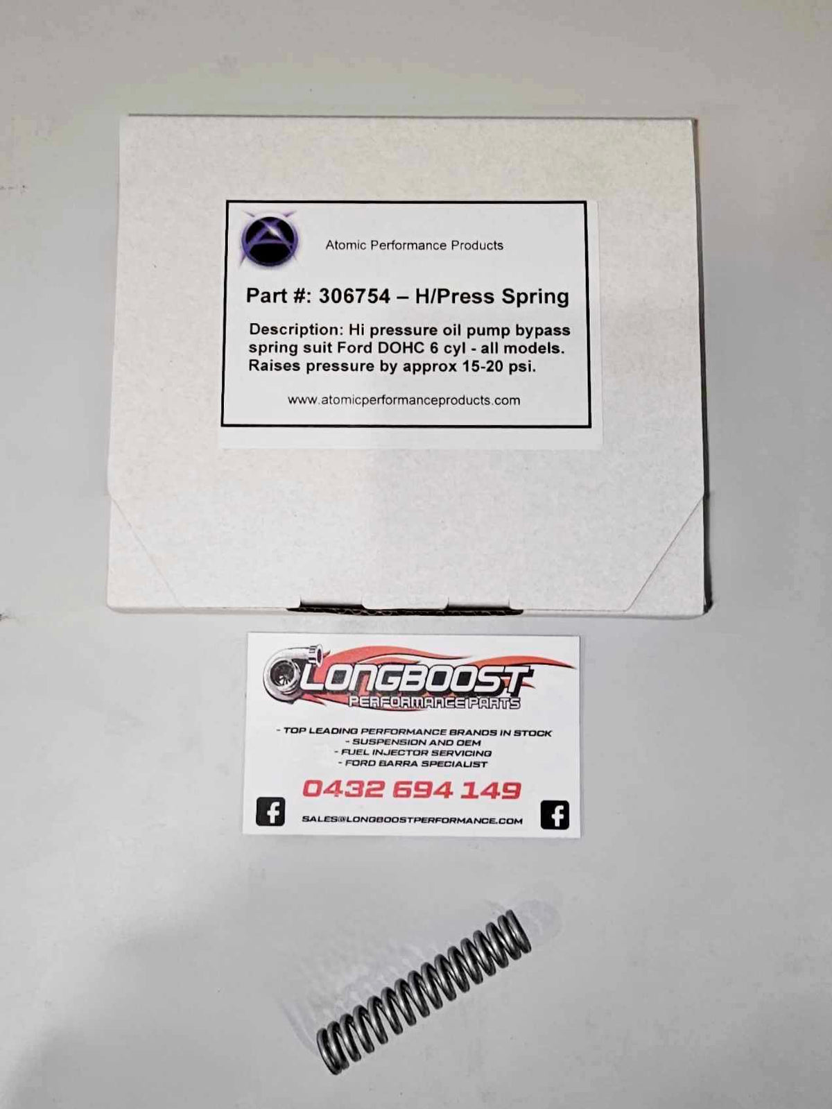 Atomic High Pressure Relief Spring Barra Oil Pump — LongBoost