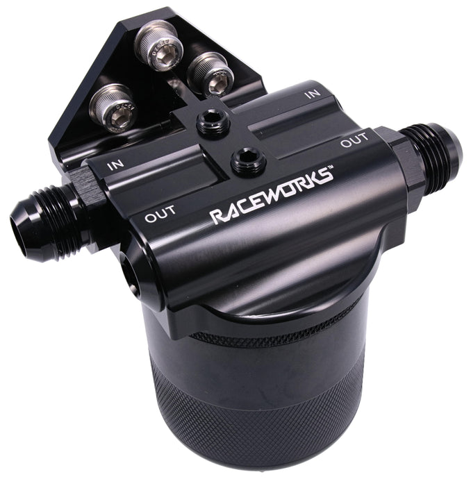 Raceworks Billet 4 Port Remote Oil Filter Mount 3/4IN-16