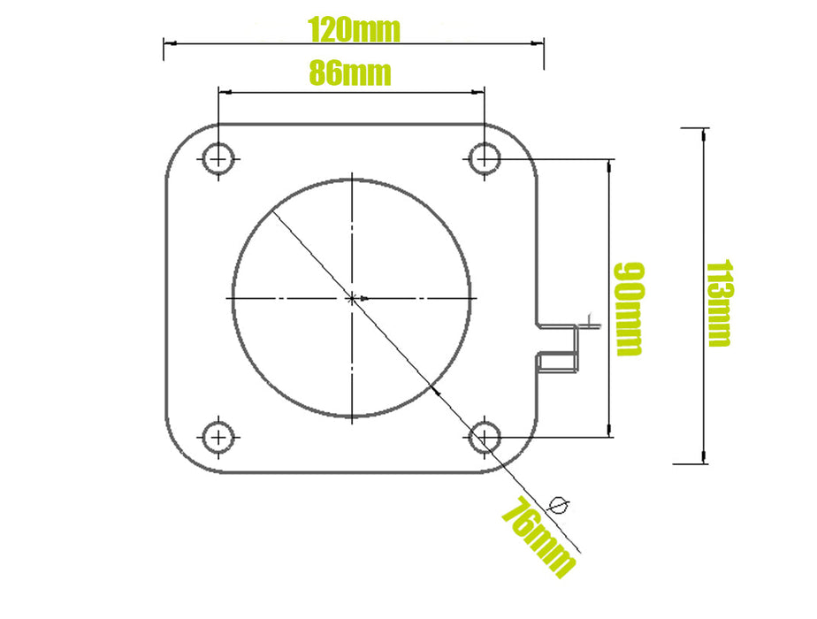 Zoo Performance - NISSAN S13 SR20 76MM BLACK THROTTLE BODY