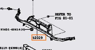 Genuine Toyota JZA80 Supra Headlight Support - 52029-14030
