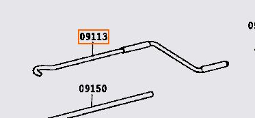 Genuine Toyota JZA80 Supra Jack Handle - 09113-14030