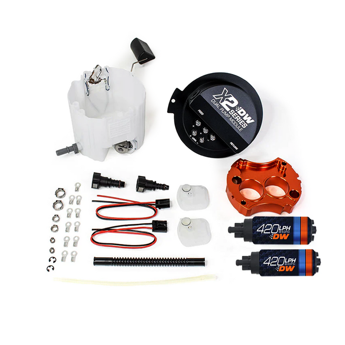 X2 FUEL PUMP MODULE, DeatschWerks VE-F, 2 X 420 PUMPS,