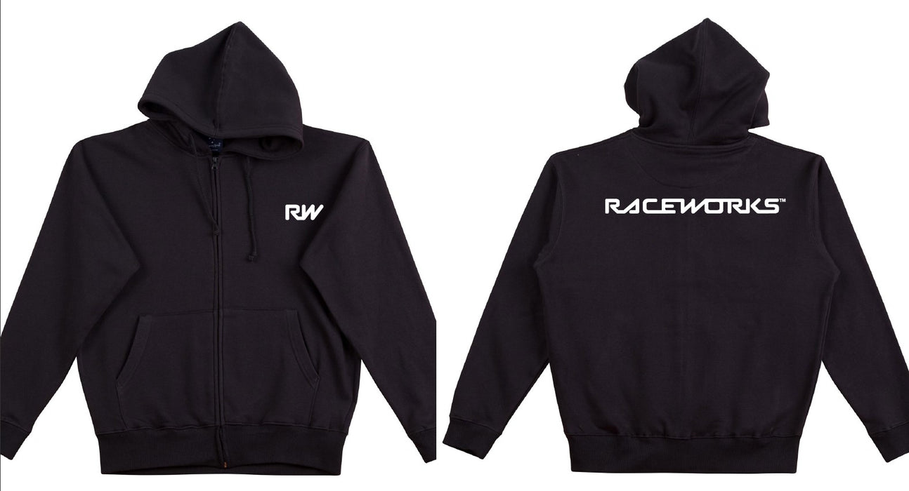 Raceworks Xl B&W Zip Up Hoodie