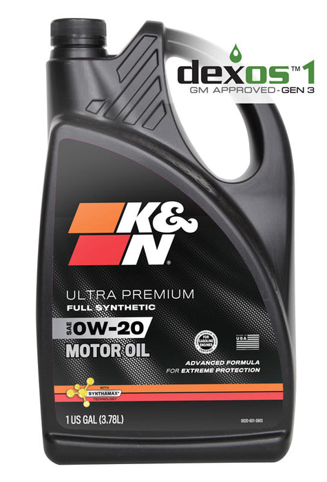 K&N - 104090 K&N Oil; 0W-20 K&N Synthetic Motor Oil, Gallon