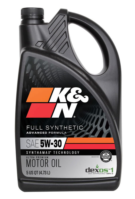 K&N - 104102 K&N Oil; 5W-30 K&N Full Synthetic Motor Oil, 5 Quart