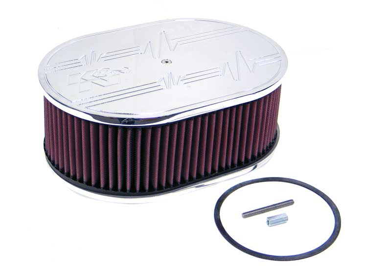 K&N Oval Air Filter Assembly: High Performance, Premium, Washable,  Replacement Engine Filter: Filter Height: 2 In, Shape: Oval, 66-1510