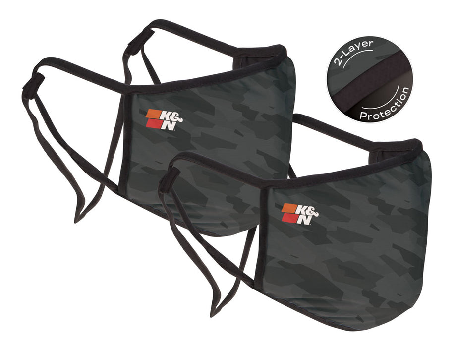 K&N - 88-0520C K&N Face Cover 2 Layer, Camouflage, 2 Pack