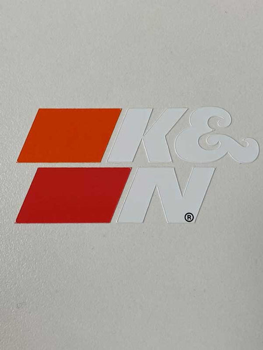 K&N - 89-0018-1 K&N Decal; Die Cut,   2.57" x 1.25", White