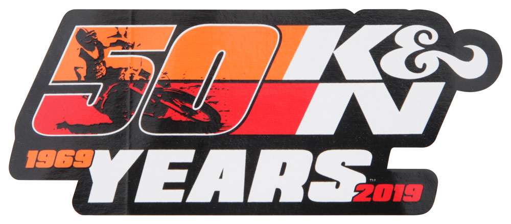 K&N - 89-1160 K&N Decal, K&N 50 Years Small