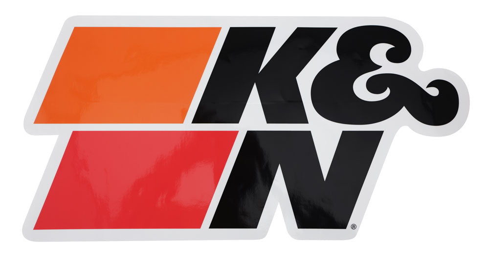 K&N - 89-11696 K&N Decal; Die Cut, 14-3/4" X 7-31/64" K&N Logo Black