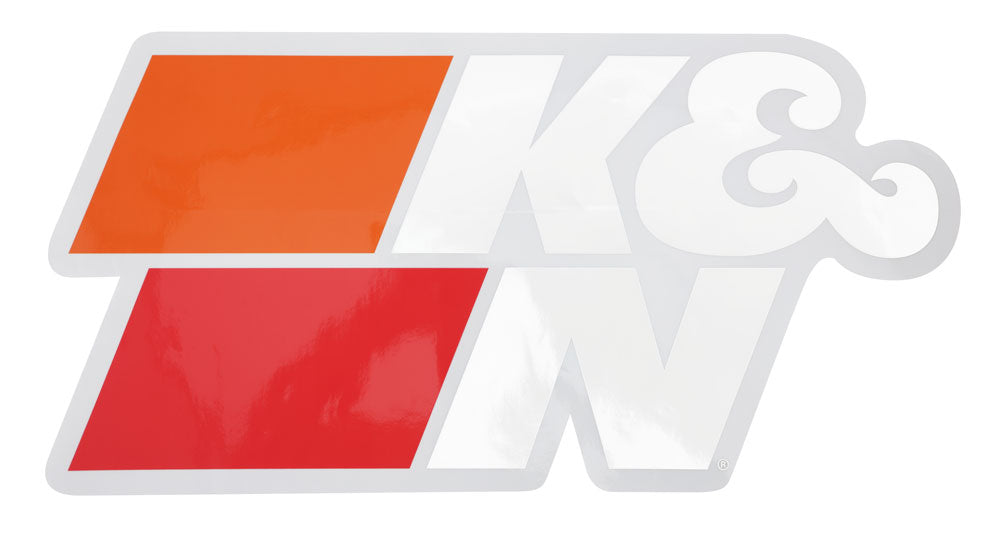 K&N - 89-11697 K&N Decal; Die Cut, 21-3/4" X 11-1/32" K&N Logo White