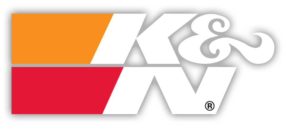 K&N - 89-16181 K&N Decal/Sticker White Large