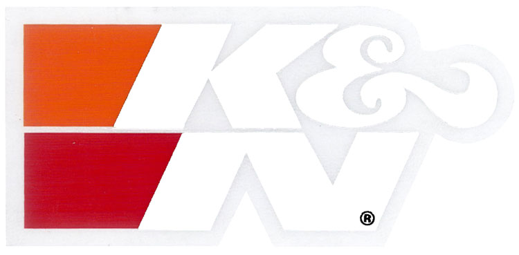 K&N - 89-16190 K&N Decal/Sticker White Small