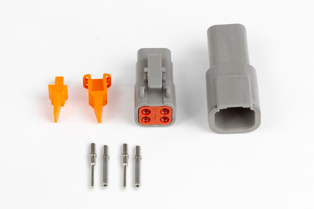 Haltech - Plug and Pins Only - Matching Set of Deutsch DTM-4 Connectors (7.5 Amp) HT-031014