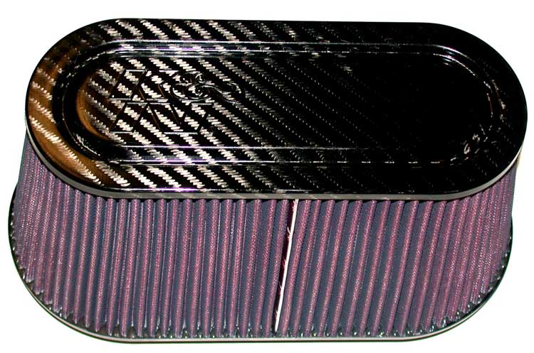 K&N - RP-5115 K&N Universal Air Filter - Carbon Fiber Top and Base