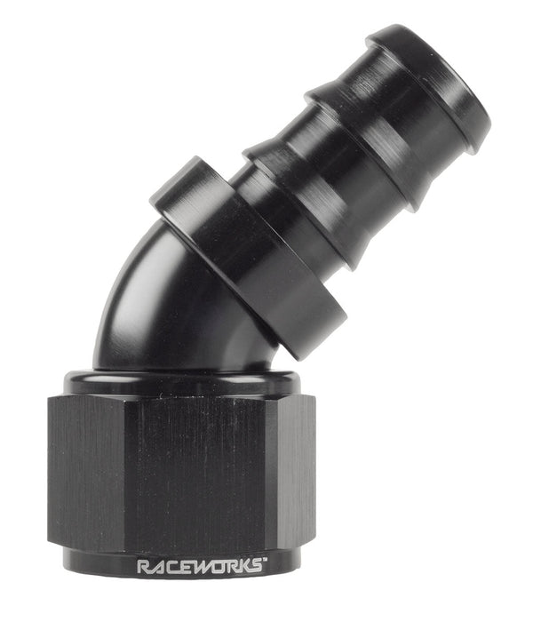 Push Lock Hose End An-12 45Deg