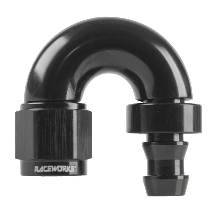 Push Lock Hose End An-10 180Deg