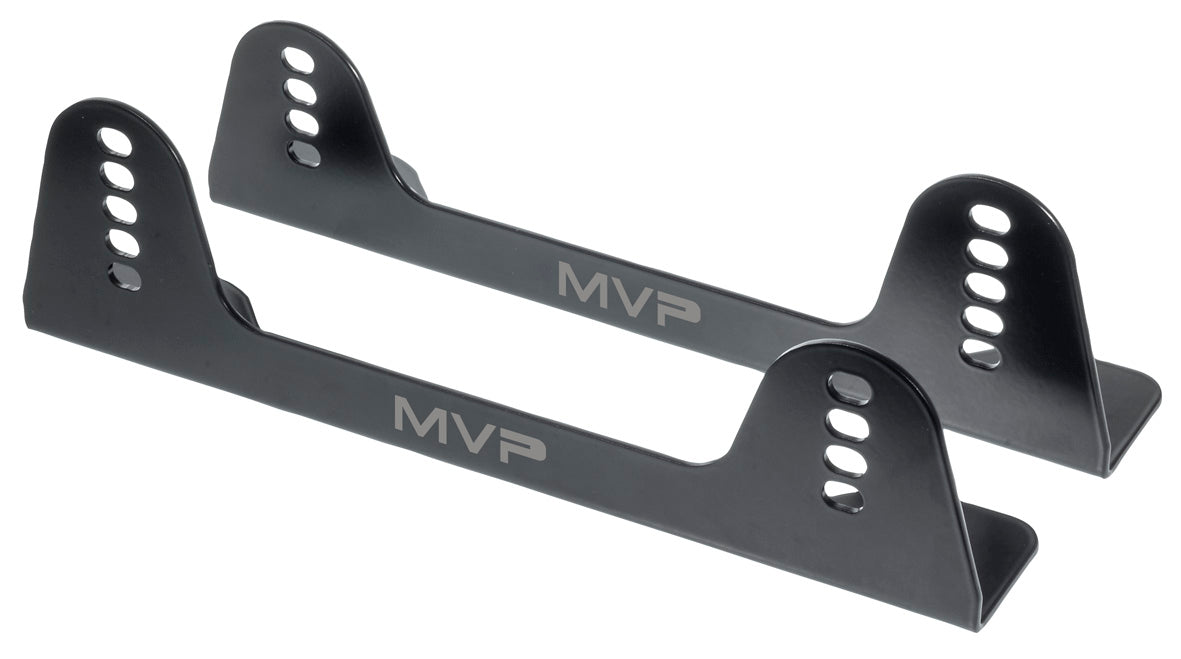 110Mm Black Mild Steel Seat Mounts Pair