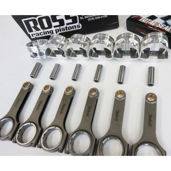 Spool TB48 Conrods and Ross Racing Forged Pistons