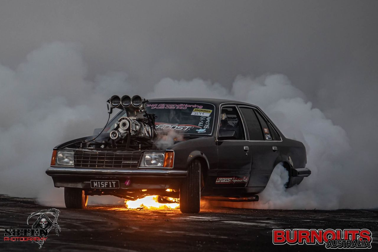 MISFIT burnout car in action
